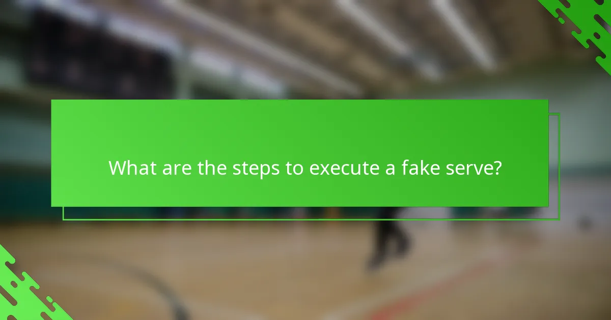 What are the steps to execute a fake serve?